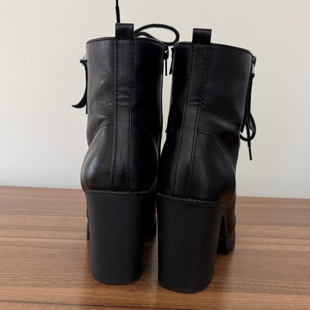 Soda Black Combat Lace-Up Boots - Picture 3 of 5